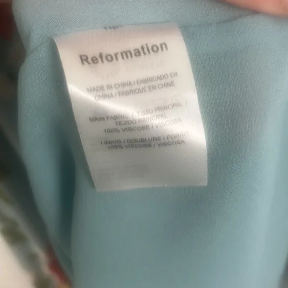 Reformation Floral Midi Dress - Blue, Yellow, Pink - Picture 3 of 6